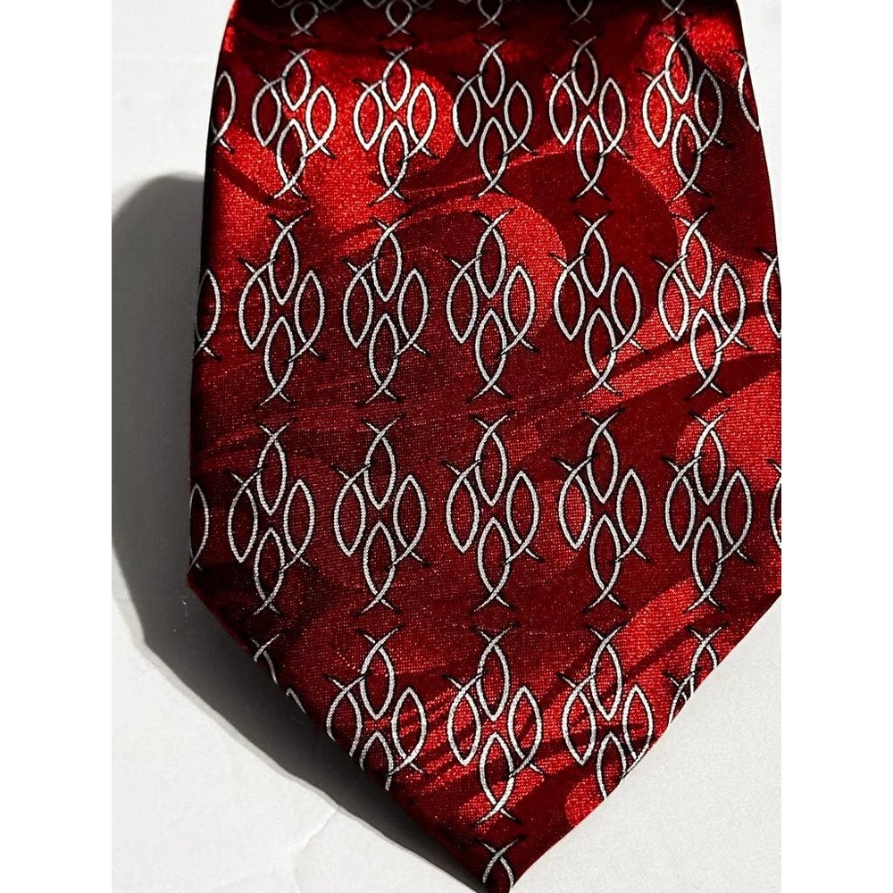 Gospitality Soul Winning Vintage Maroon Primted  Tie  58"x4"